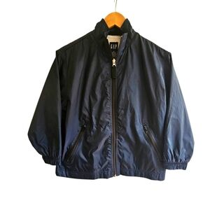 Vintage GAP Navy Blue Windbreaker Jacket - Size M - Great King - See Measurement